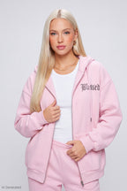 Fleece Graphic Zip Hoodie