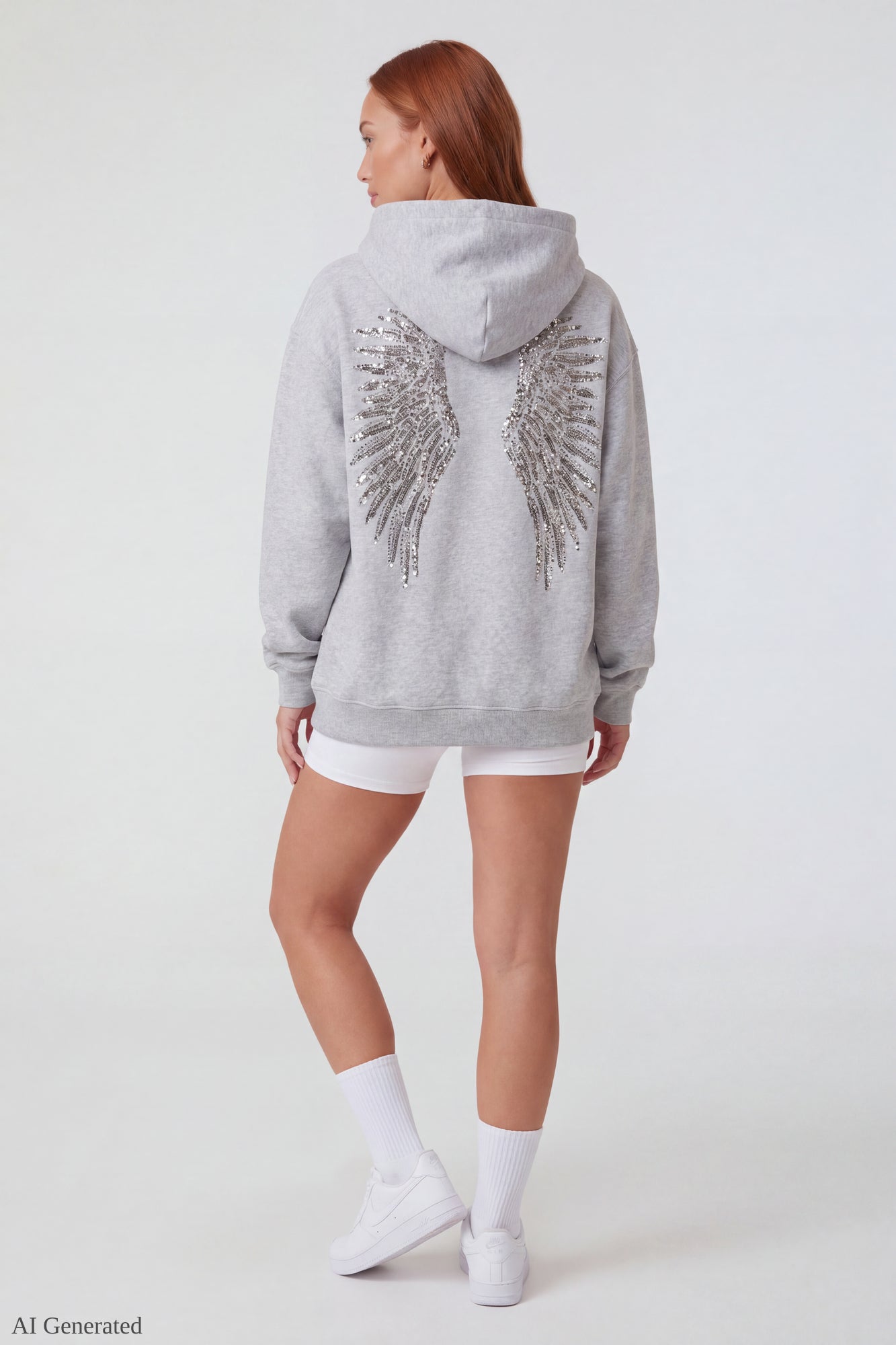 Oversized Fleece Angel Wing Hoodie – Charlotte Russe