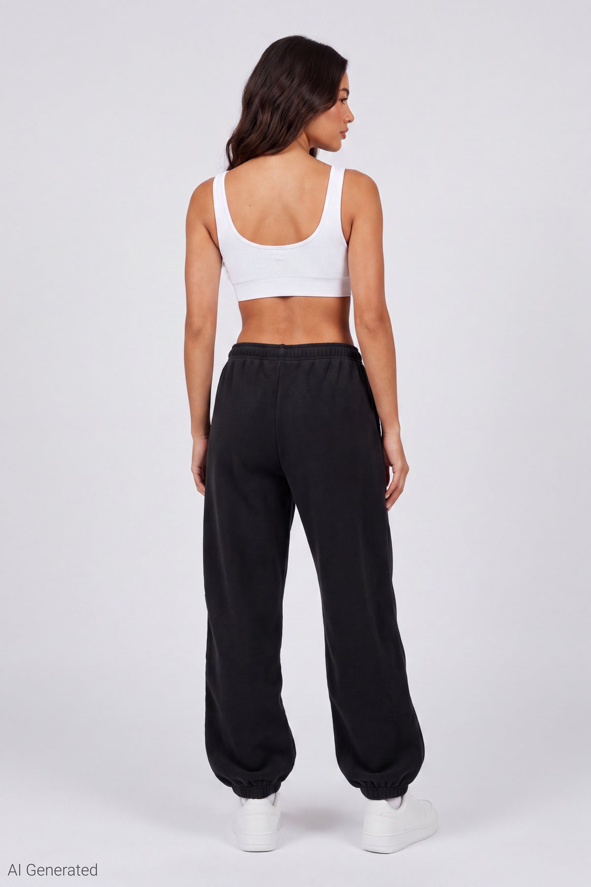 Alt View 3. Fleece Boyfriend Jogger - Black