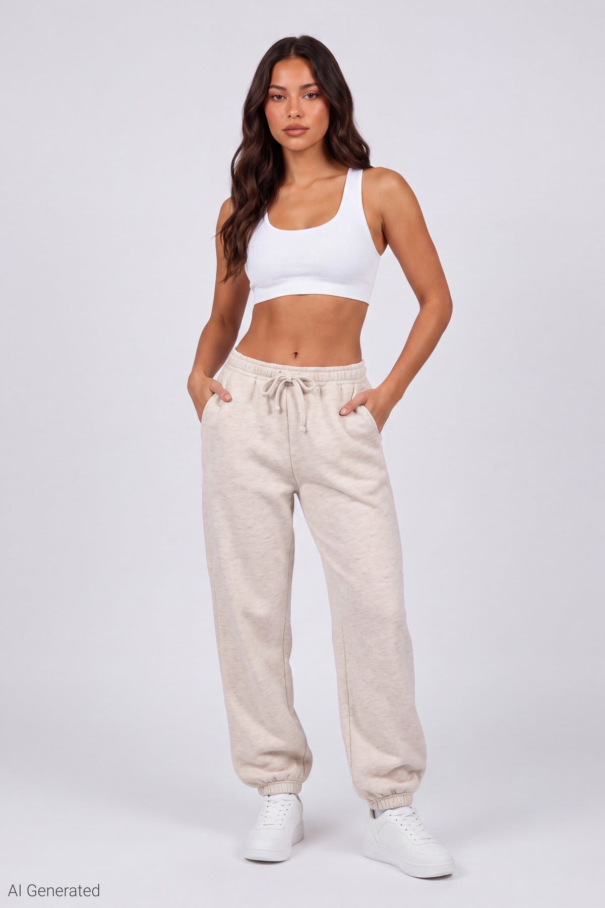 Fleece Boyfriend Jogger - Oatmeal