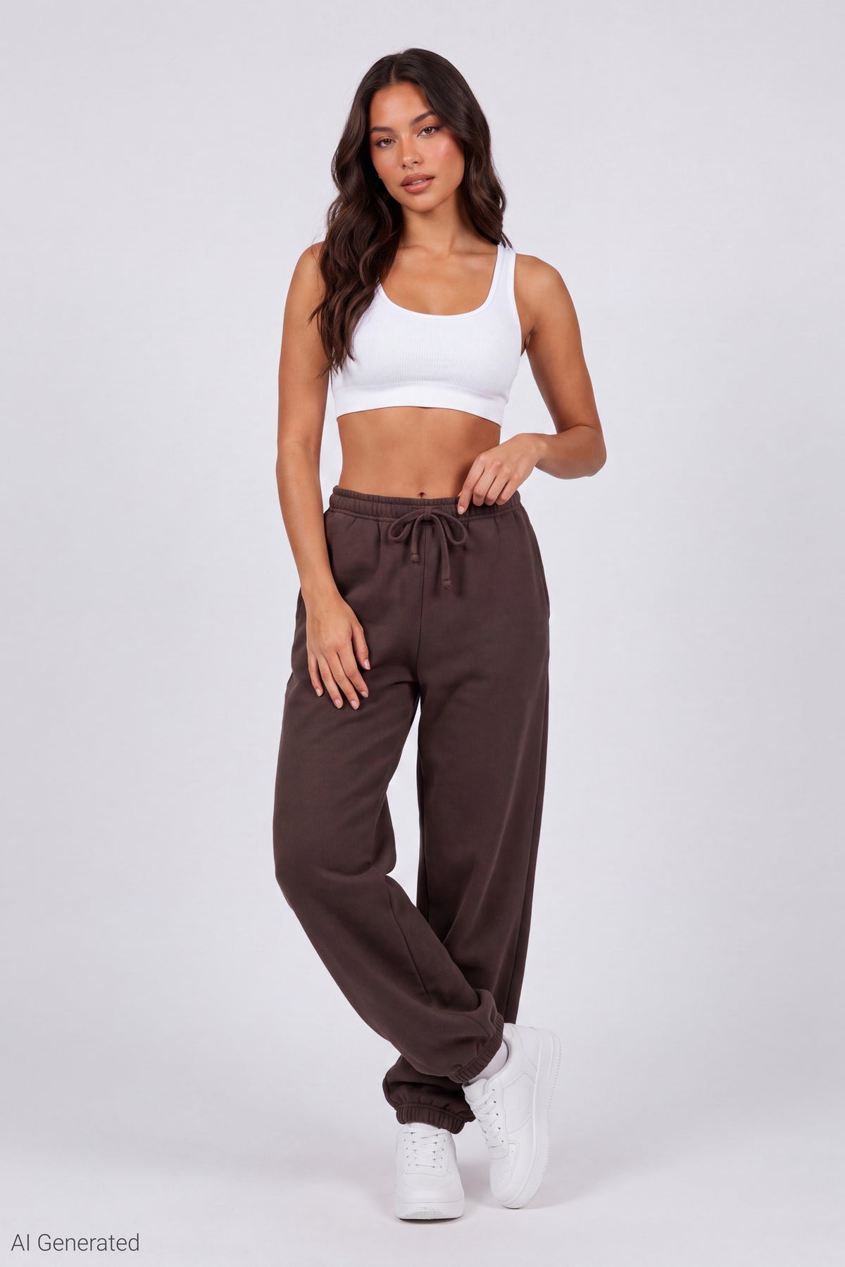 Fleece Boyfriend Jogger - Brown
