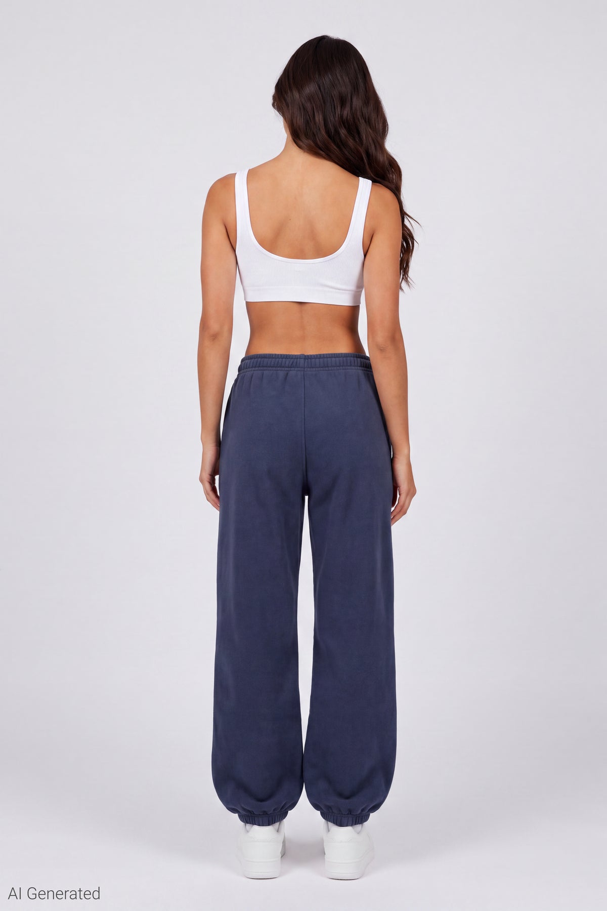 Alt View 3. Fleece Boyfriend Jogger - Navy