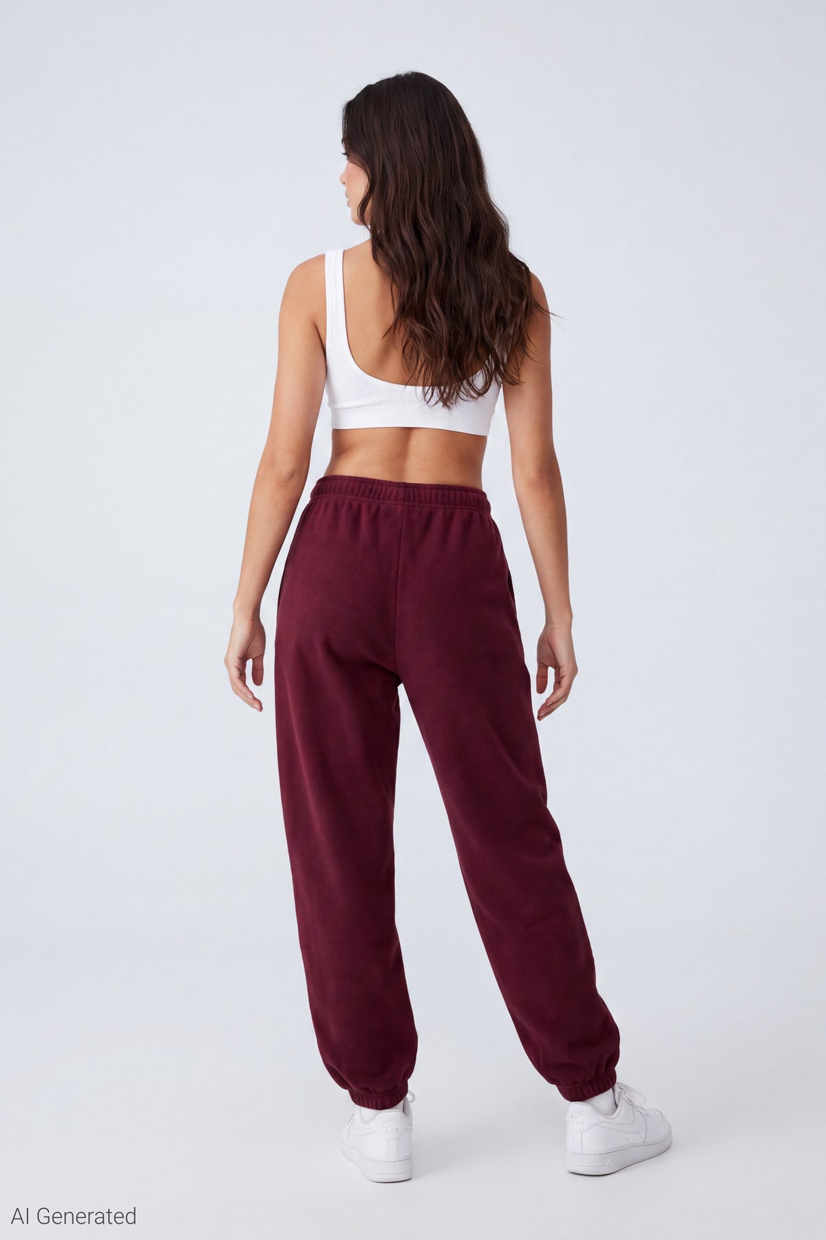 Alt View 3. Fleece Boyfriend Jogger - Dark Purple
