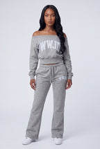 Fleece Graphic Flare Sweatpant