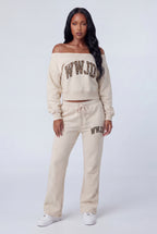 Fleece Graphic Flare Sweatpant