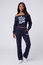 Fleece Graphic Flare Sweatpant