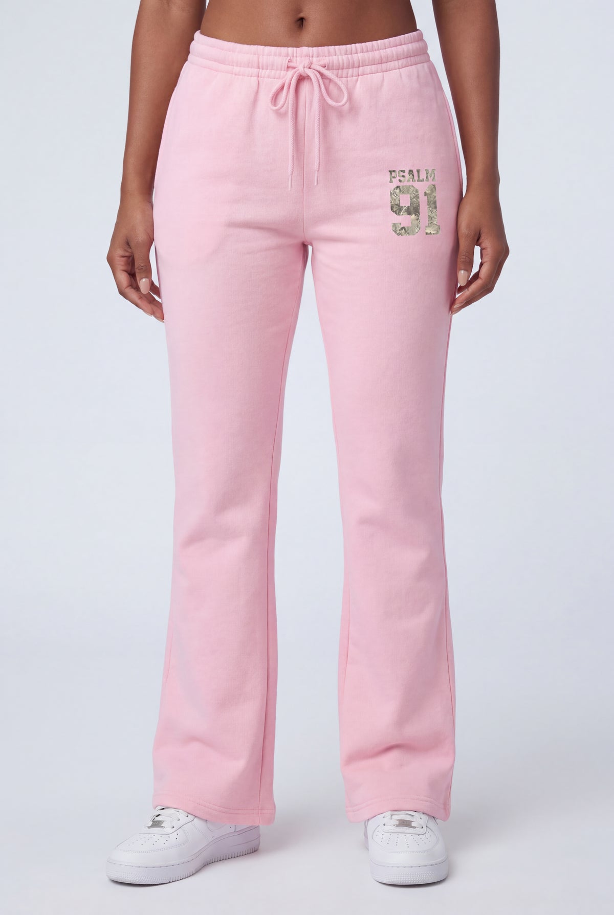Alt View 2. Fleece Graphic Flare Sweatpant - Light Pink