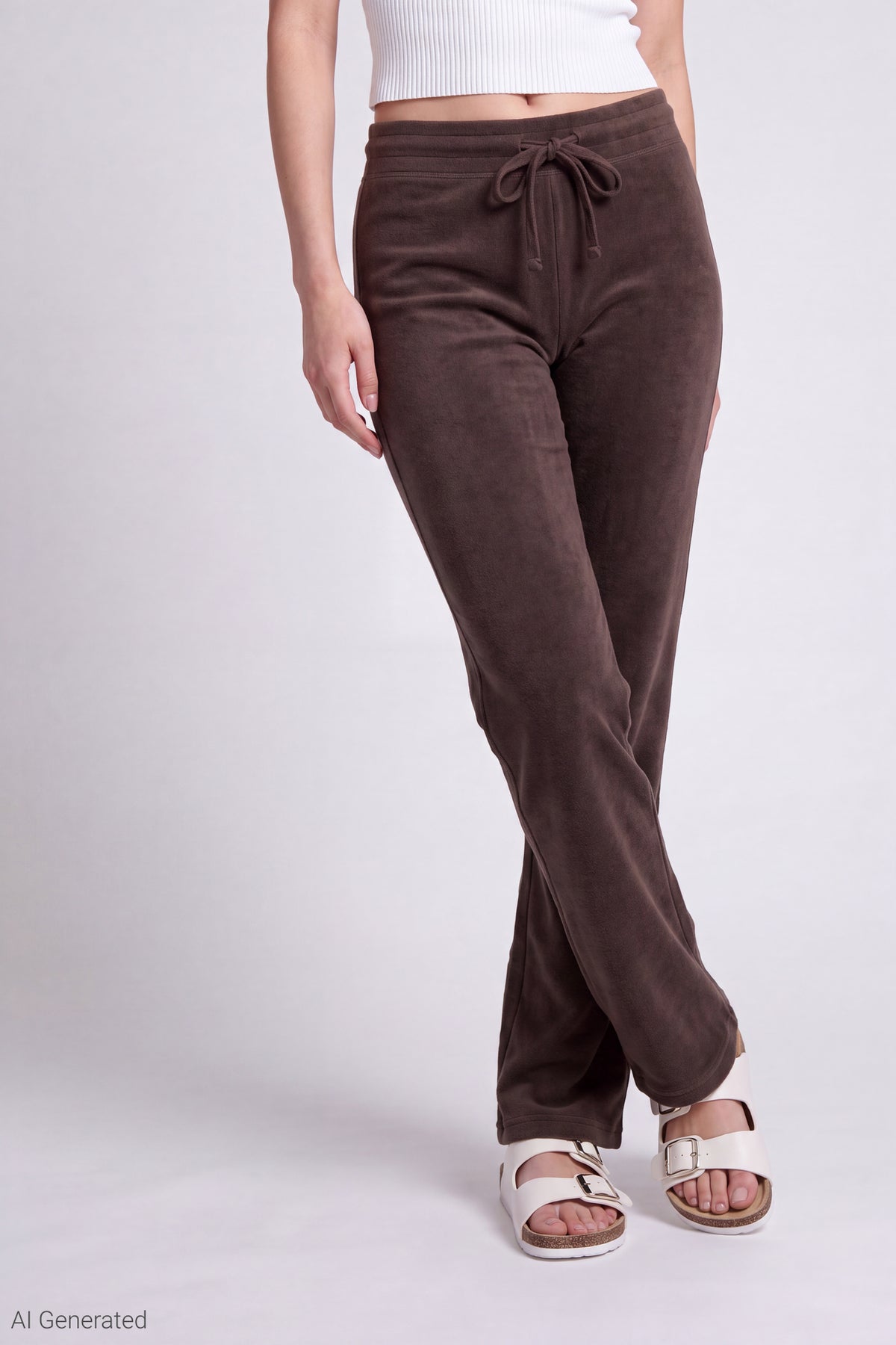 Alt View 3. Fleece Sweatpant - Brown