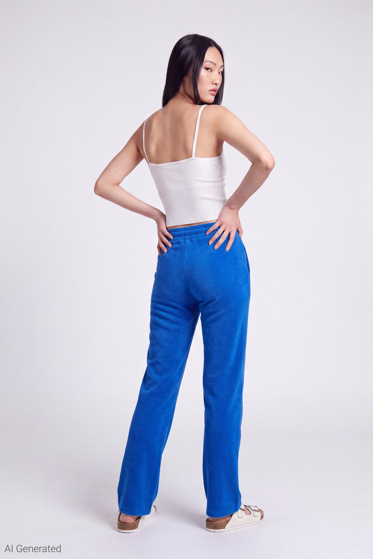 Alt View 2. Fleece Sweatpant - Royal Blue
