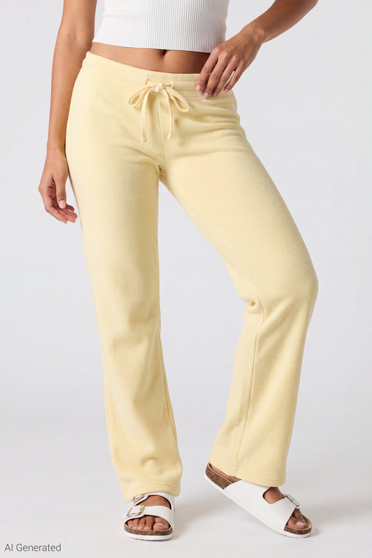 Alt View 3. Fleece Sweatpant - Yellow