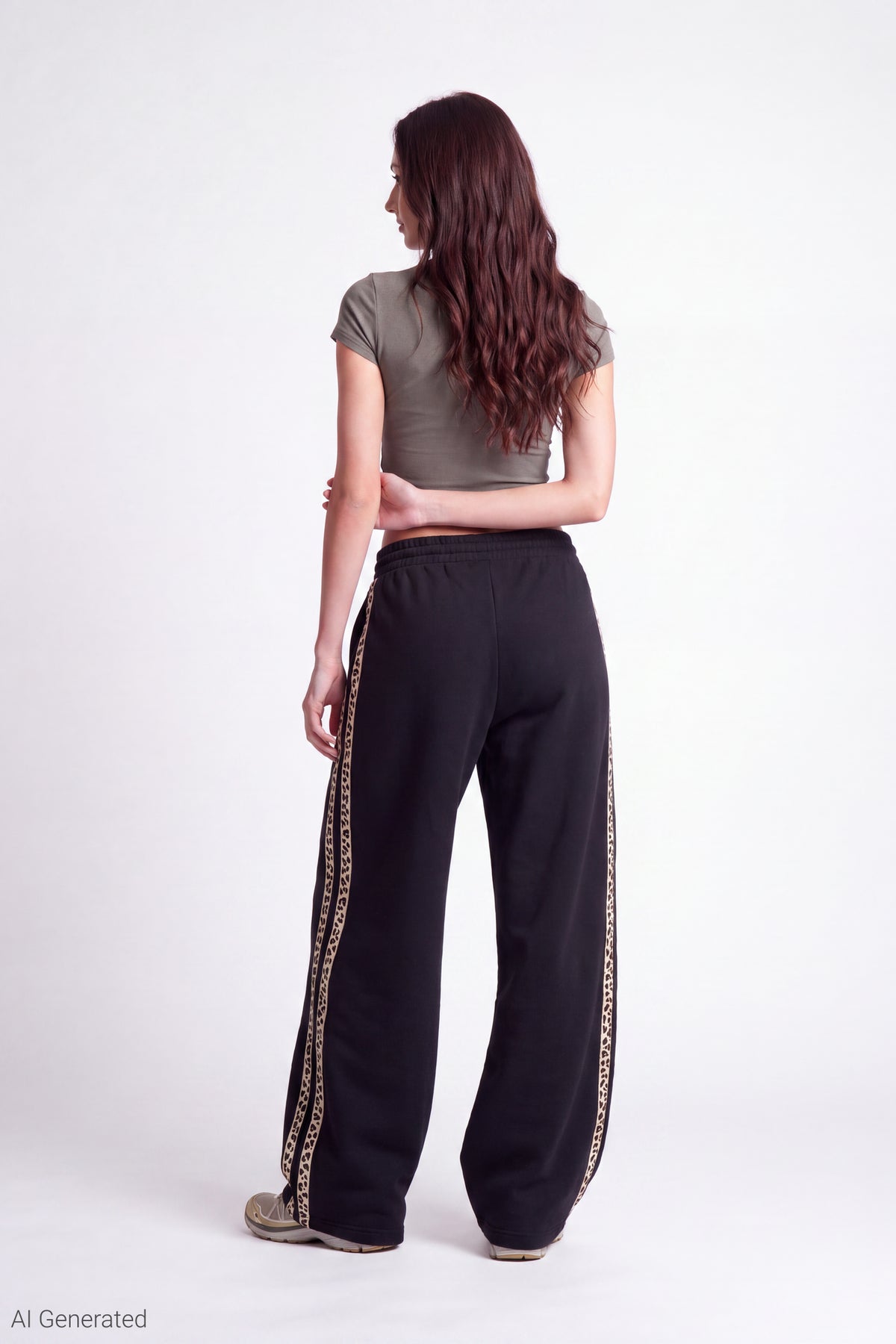 Alt View 2. Fleece Barrel Leg Sweatpant - Black