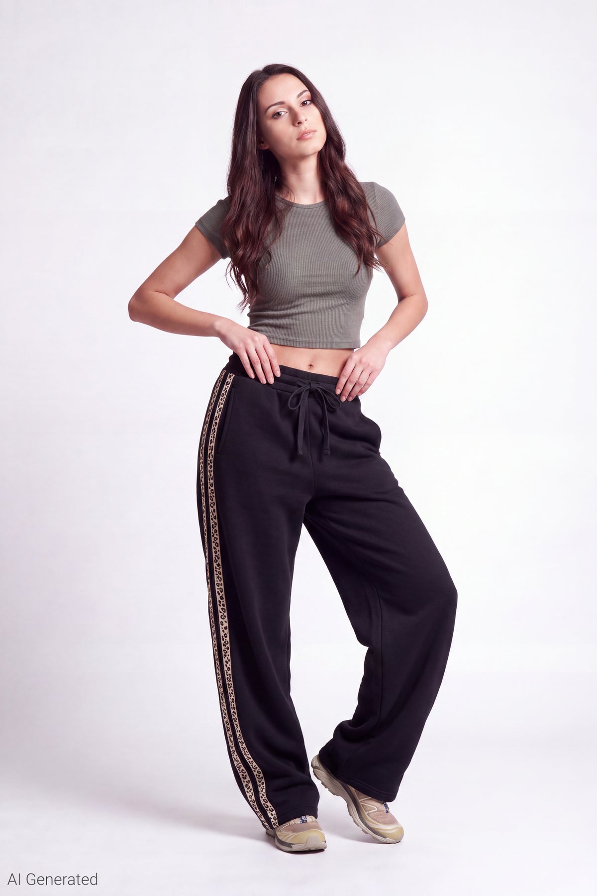 Fleece Barrel Leg Sweatpant - Black