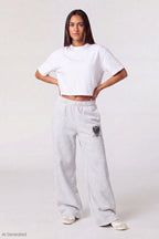Fleece Graphic Wide Leg Sweatpant