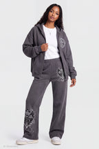 Graphic Wide Leg Jogger