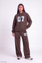 Luxe Fleece Graphic Wide Leg Sweatpant