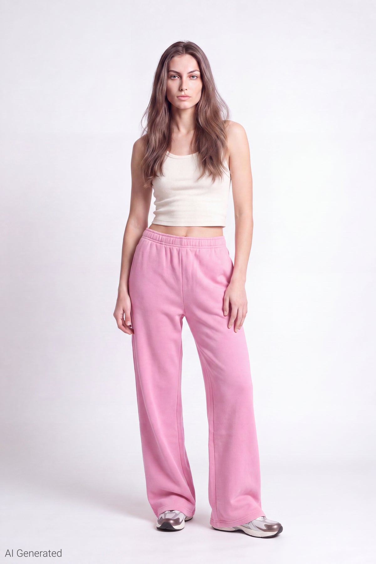 Fleece Wide Leg Sweatpant - Dusty Rose