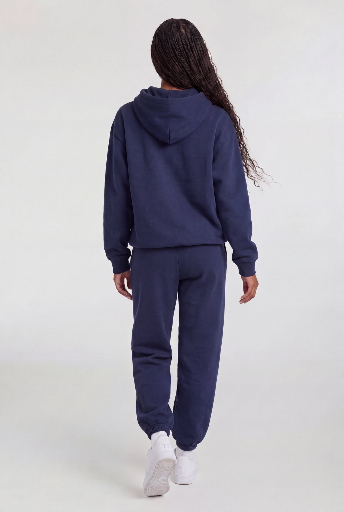 Alt View 2. Fleece Graphic Jogger - Navy