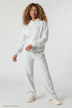 Fleece Rhinestone Wide Leg Sweatpant