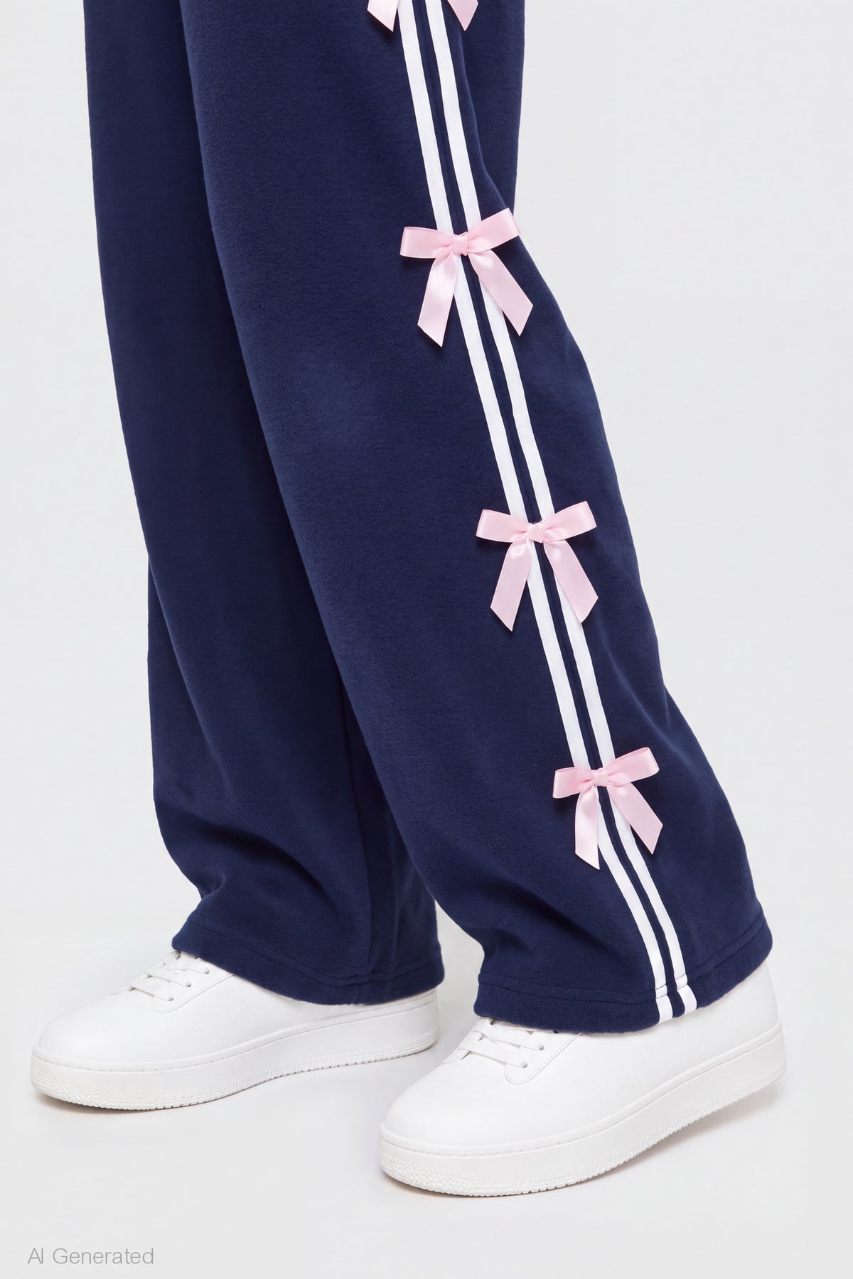 Alt View 4. Bow Trim Sweatpant - Navy