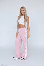Fleece 3D Bow Wide Leg Sweatpant