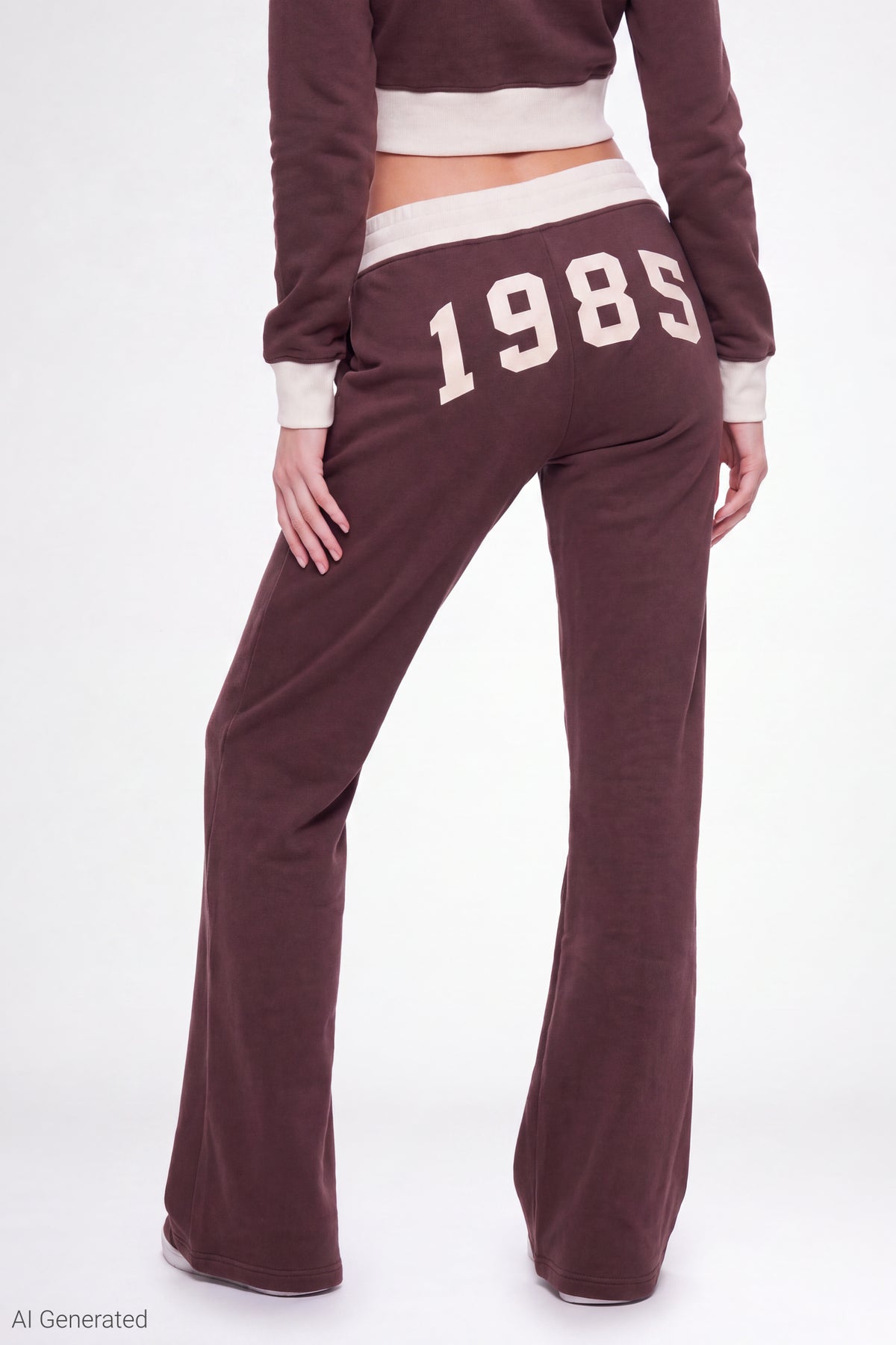 Alt View 3. Fleece Graphic Sweatpant - Brown