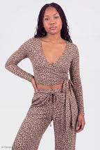 Soft Long Sleeve Wrap Top