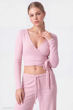 Soft Long Sleeve Wrap Top