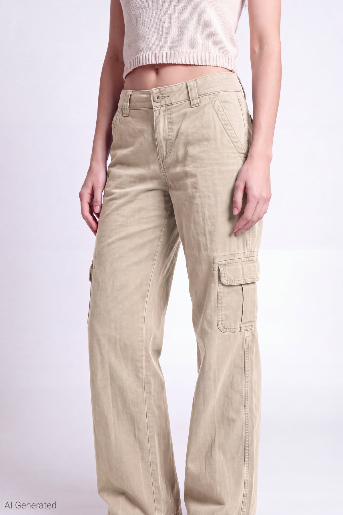 Alt View 3. Cargo Pant - Beige