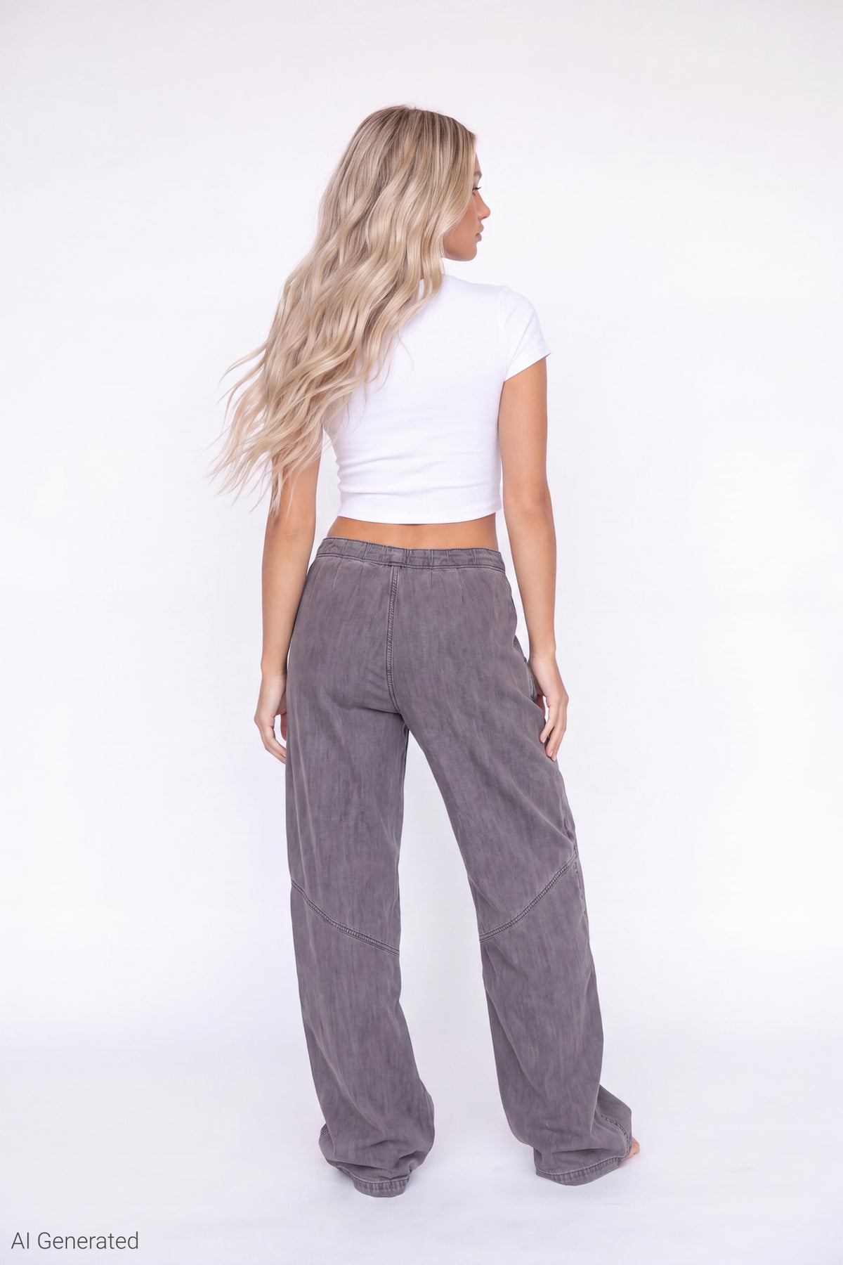 Alt View 2. Barrel Leg Cargo Pant - Charcoal