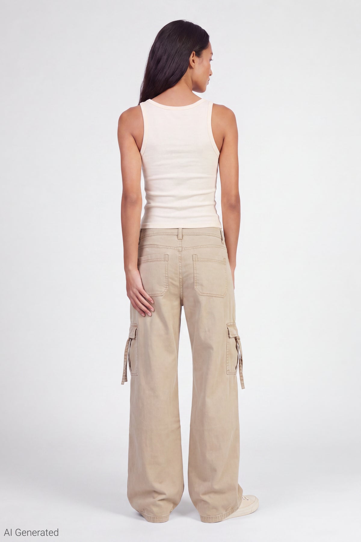 Alt View 2. Cargo Pant - Beige