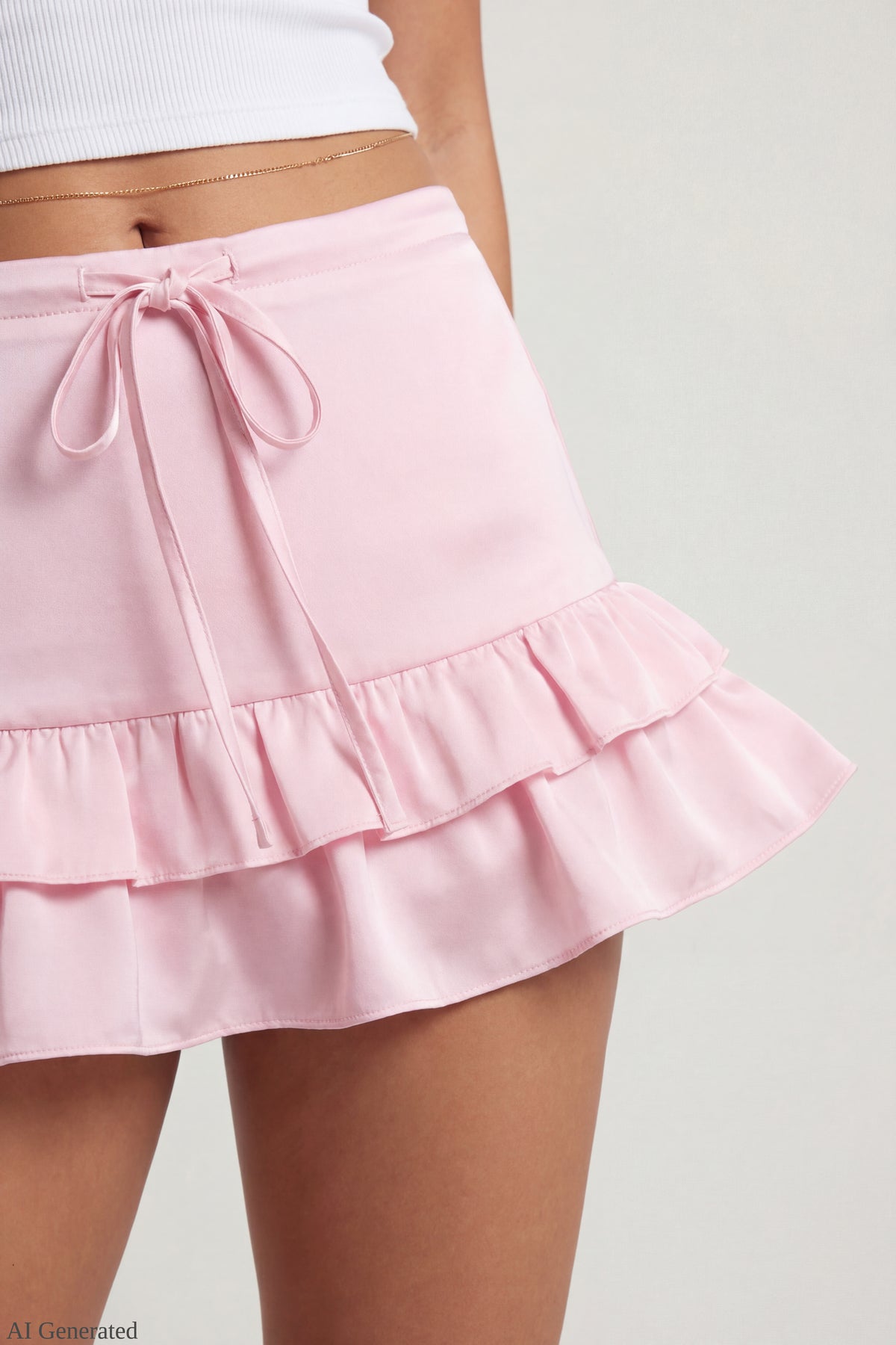 Alt View 3. Ruffle Mini Skirt - Light Pink