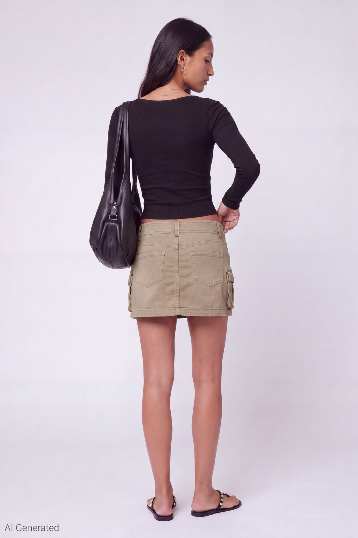 Alt View 2. Cargo Mini Skirt - Beige