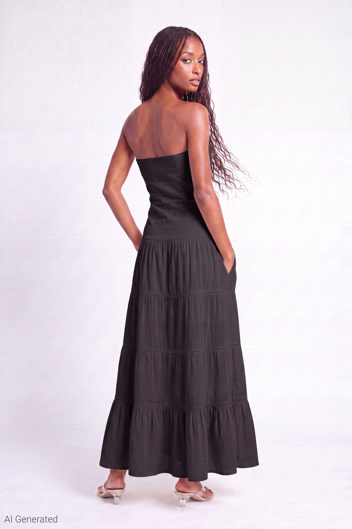 Alt View 5. Multiway Maxi Dress Foldover Skirt - Black
