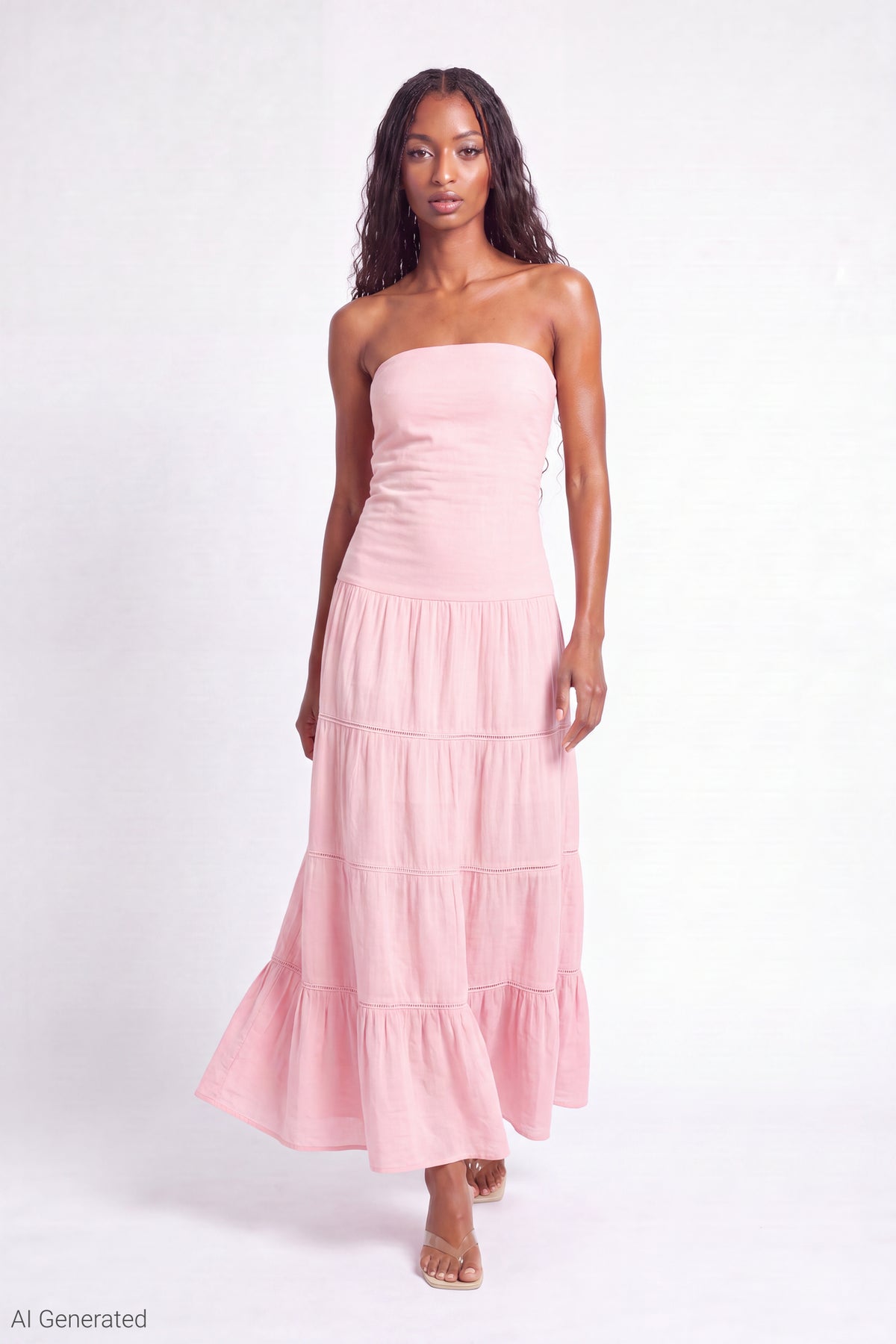 Alt View 4. Multiway Maxi Dress Foldover Skirt - Light Pink