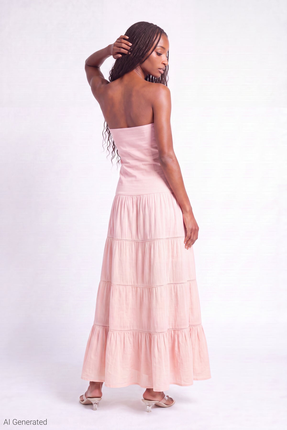 Alt View 5. Multiway Maxi Dress Foldover Skirt - Light Pink