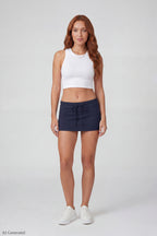 Drawstring Waist Mini Skirt