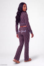 Printed Graphic Flare Pant
