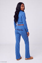 Printed Graphic Flare Pant
