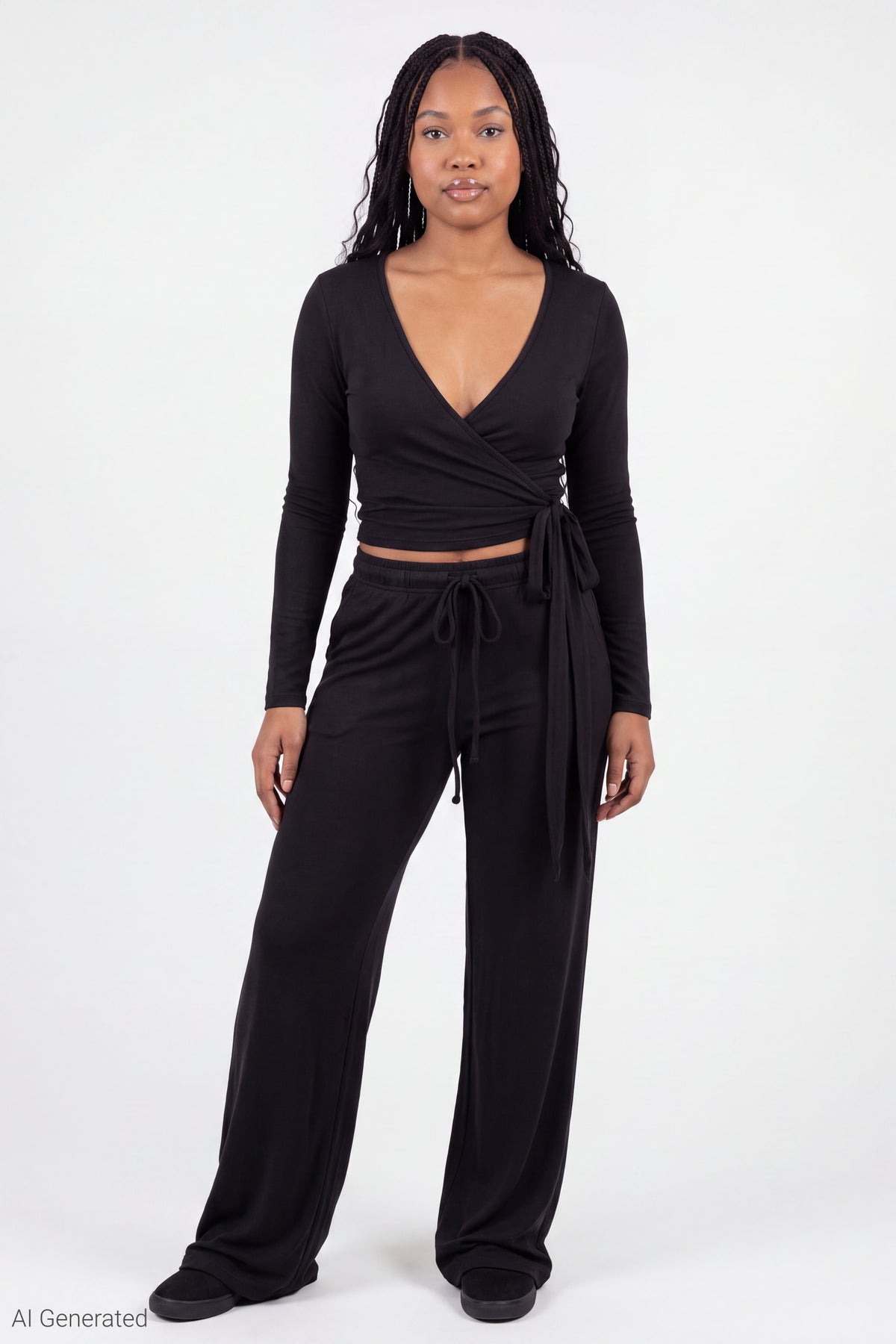 Soft Wide Leg Pant - Black