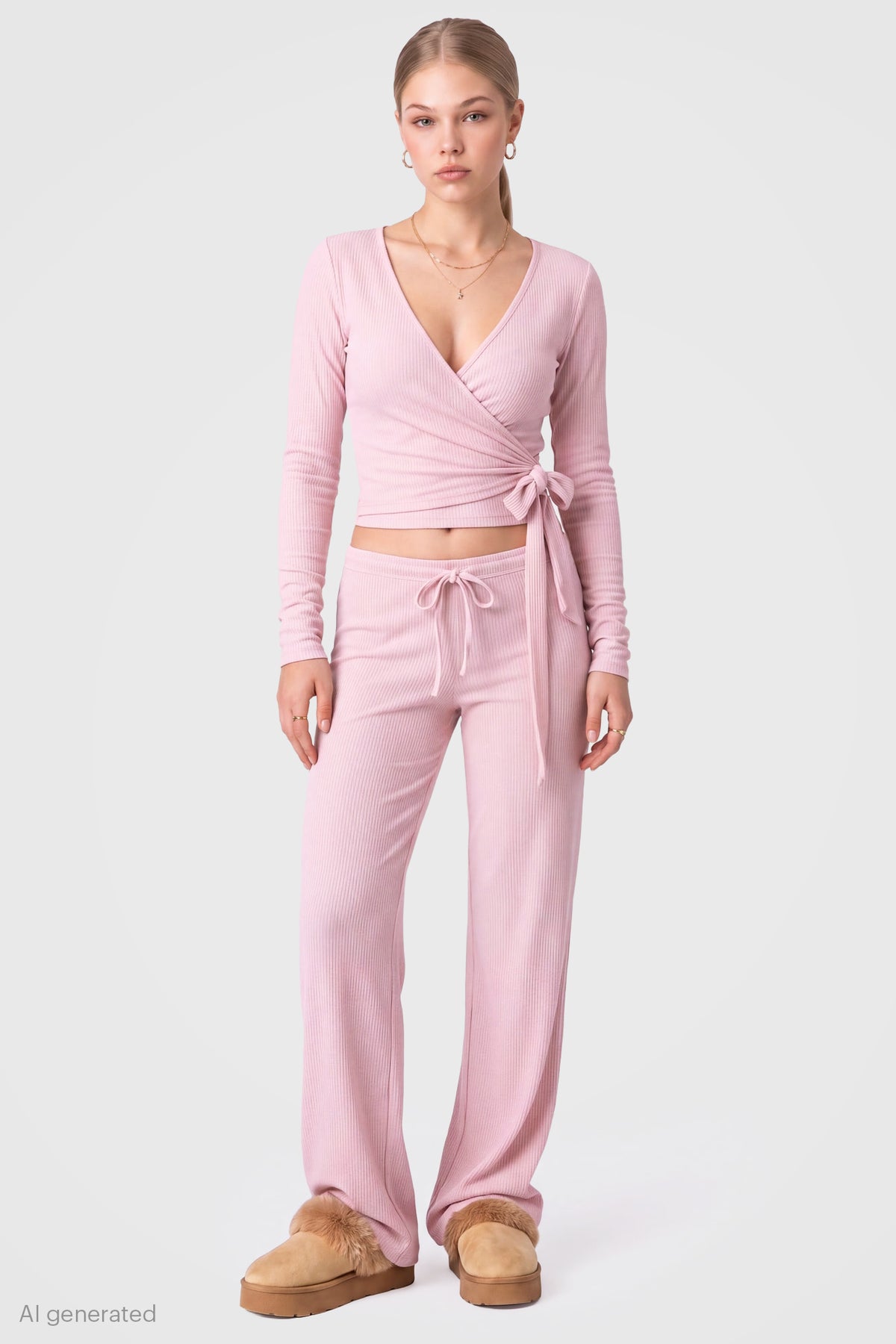 Soft Wide Leg Pant - Pink