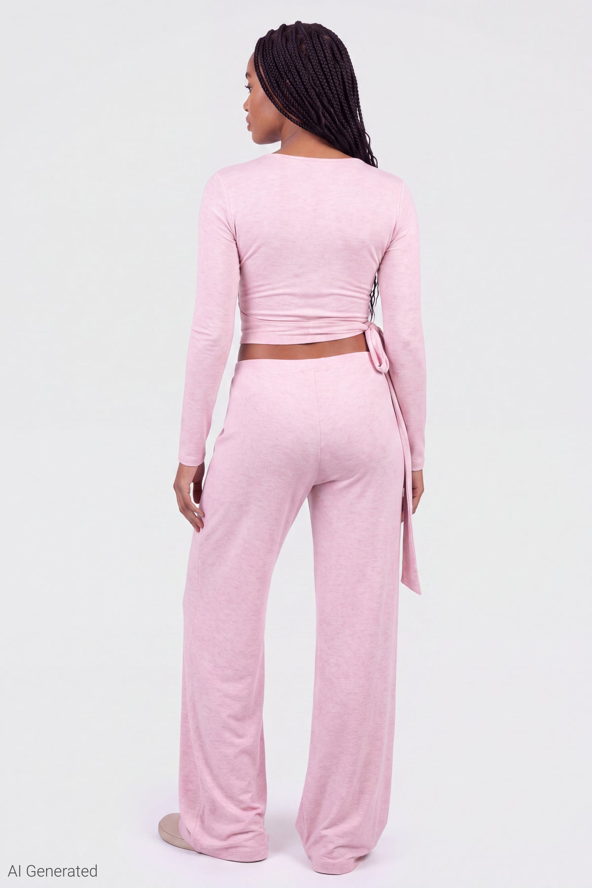 Alt View 2. Soft Wide Leg Pant - Pink