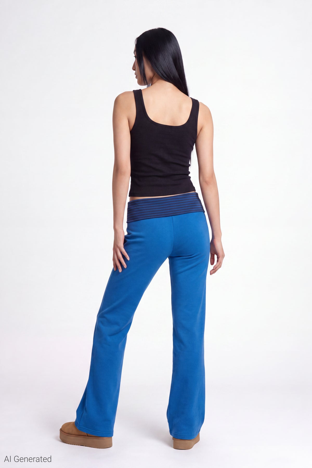 Alt View 3. Foldover Waist Pant - Royal Blue