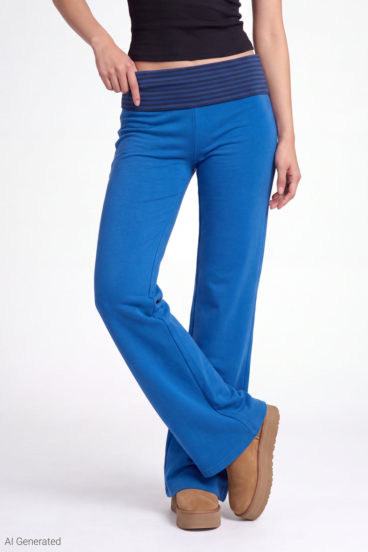 Alt View 2. Foldover Waist Pant - Royal Blue