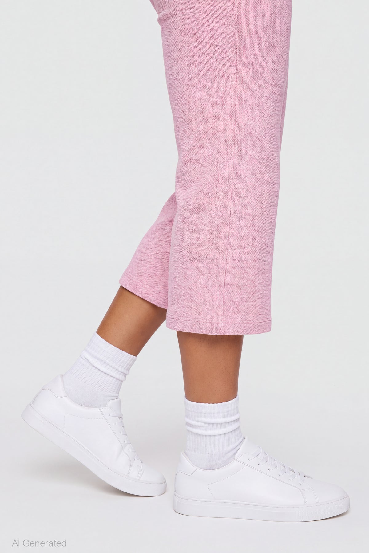 Alt View 4. Foldover Waist Capri - Pink