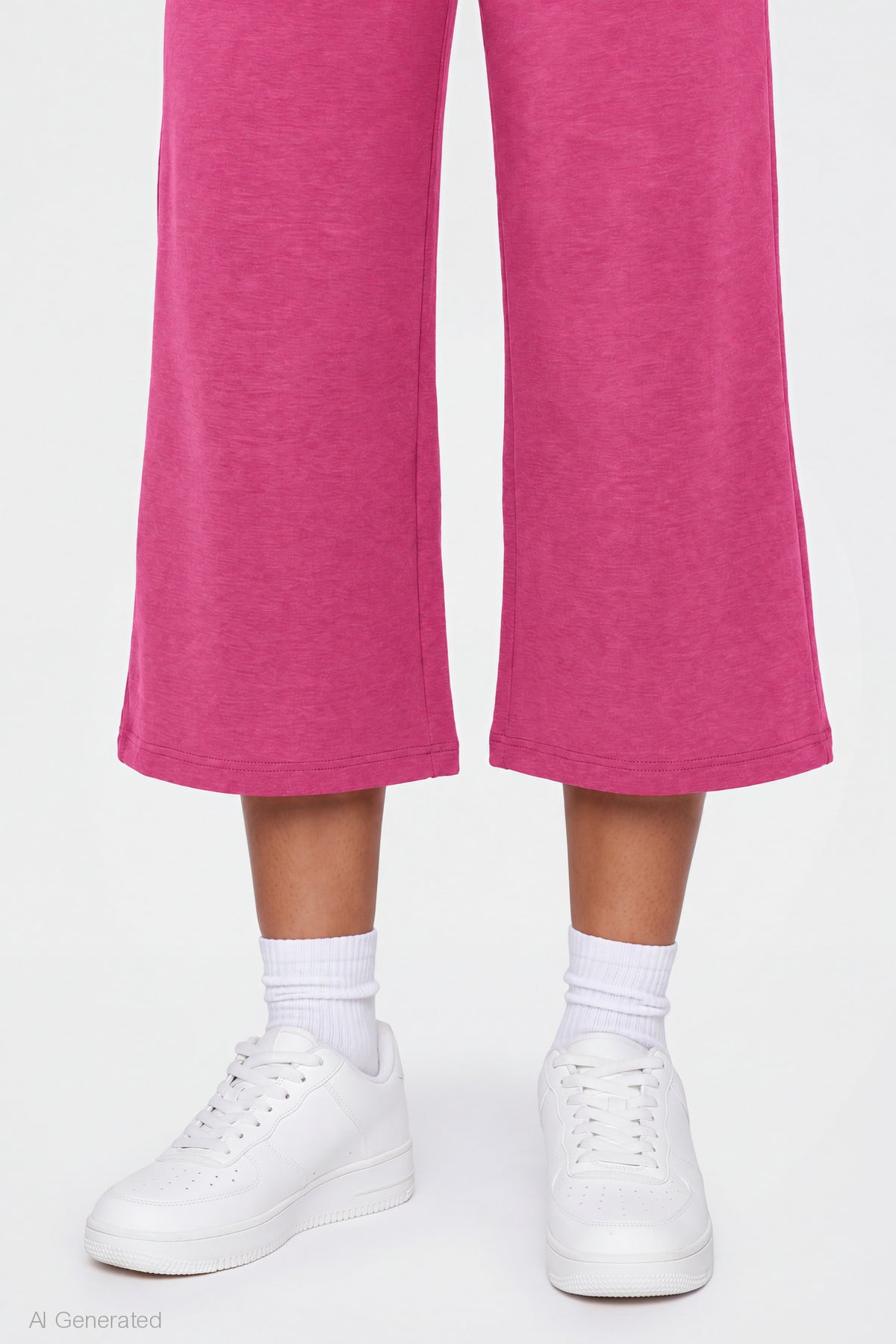 Alt View 4. Foldover Waist Capri - Fuchsia