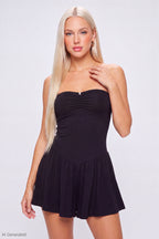 Strapless Mini Romper Dress
