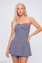 Strapless Mini Romper Dress