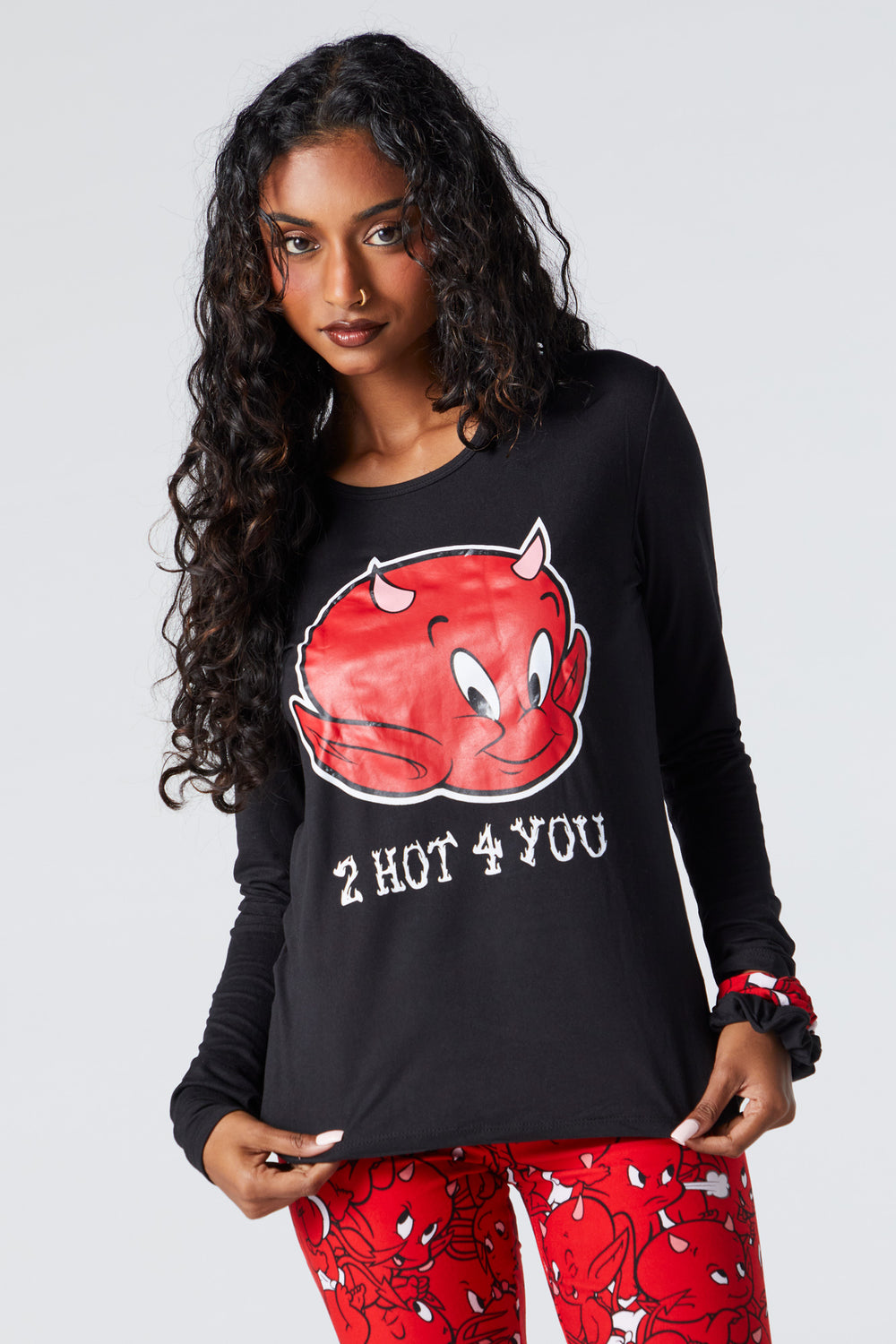 Hot Stuff Print 2 Piece Pajama Set Hot Stuff Print 2 Piece Pajama Set 2