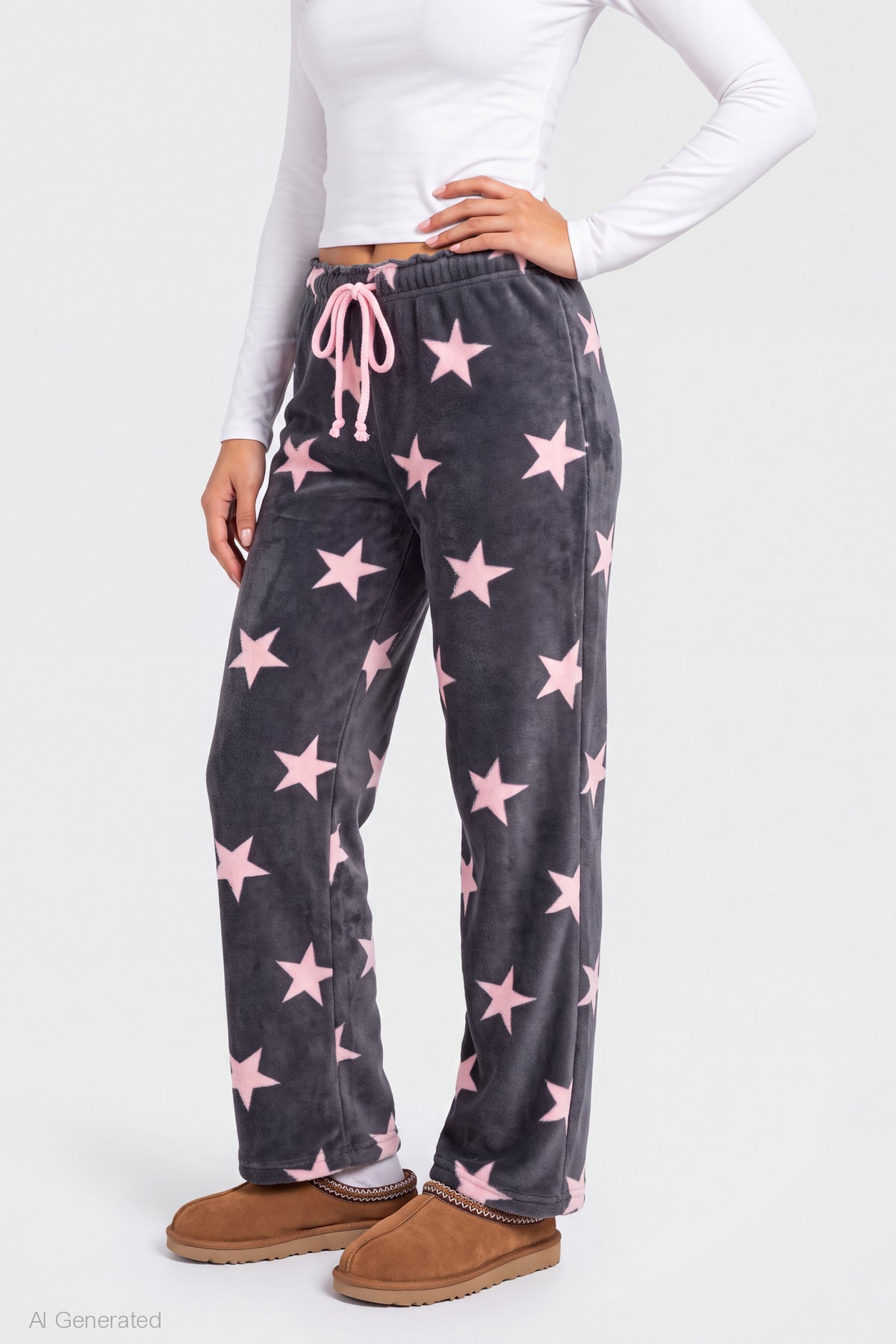 Alt View 3. Plush Pajama Pant - Dark Grey