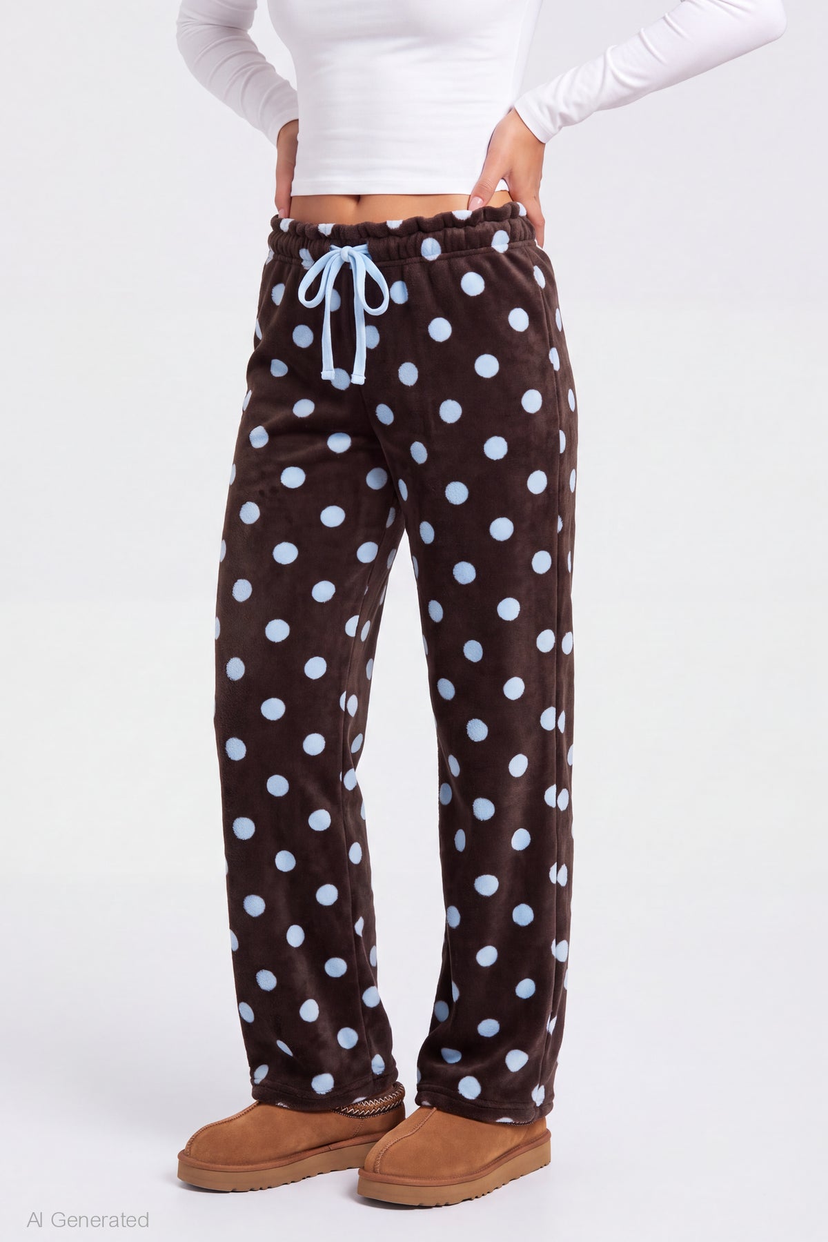 Alt View 3. Plush Pajama Pant - Brown